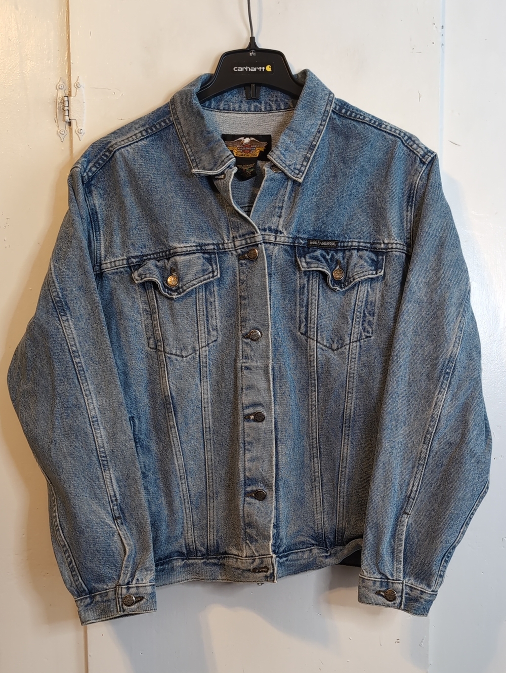 '03 100th Anniv. Harley Davidson Jean Jacket womens 2W